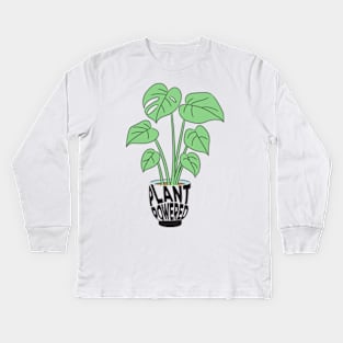 Plant Powered Potted Planters Kids Long Sleeve T-Shirt